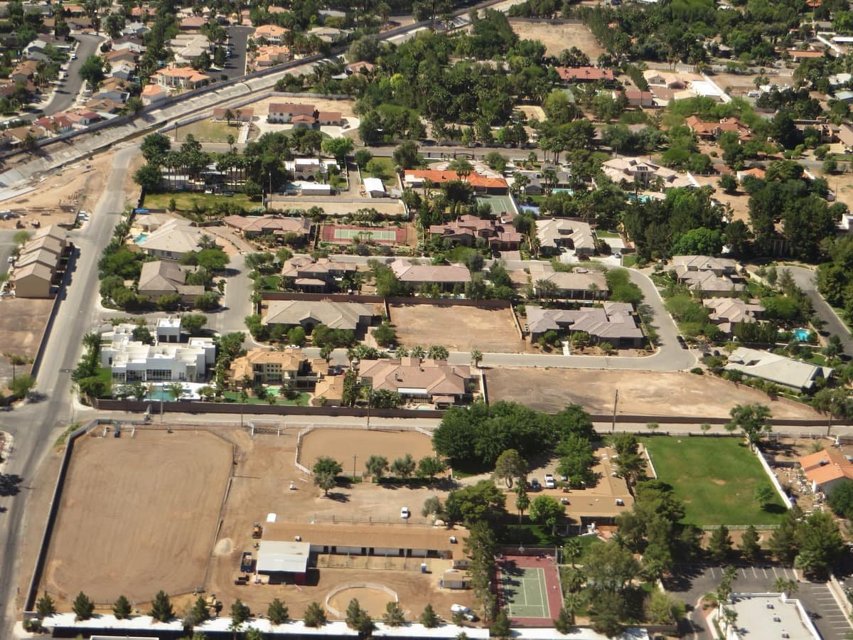 Master-planned neighborhood street in Henderson, NV